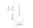 String Light Cono-Flos-dimensioni