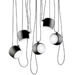 Aim 5 luci_sospensione_Flos_nero